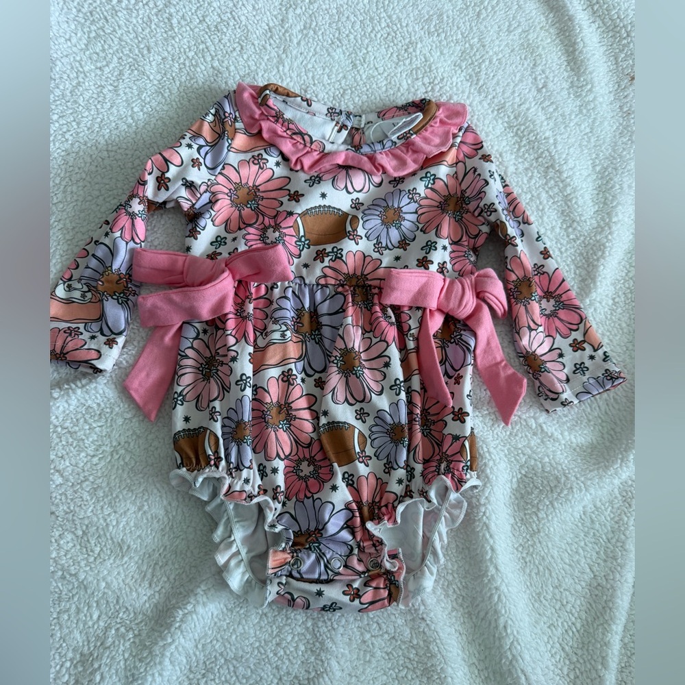 Baby girl Football romper